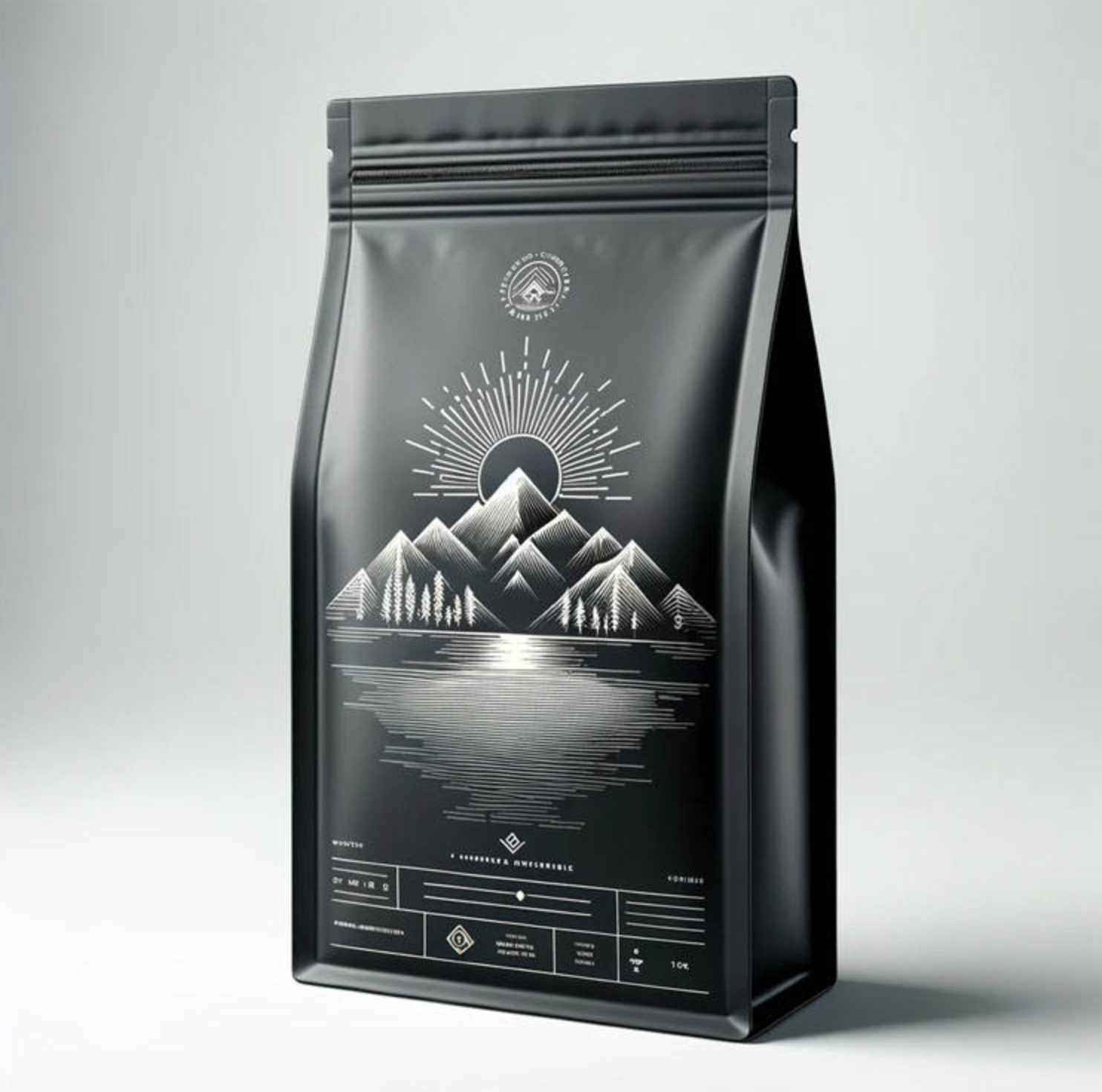 Kraft Flat Bottom Coffee Pouch - Natural Eco-Friendly