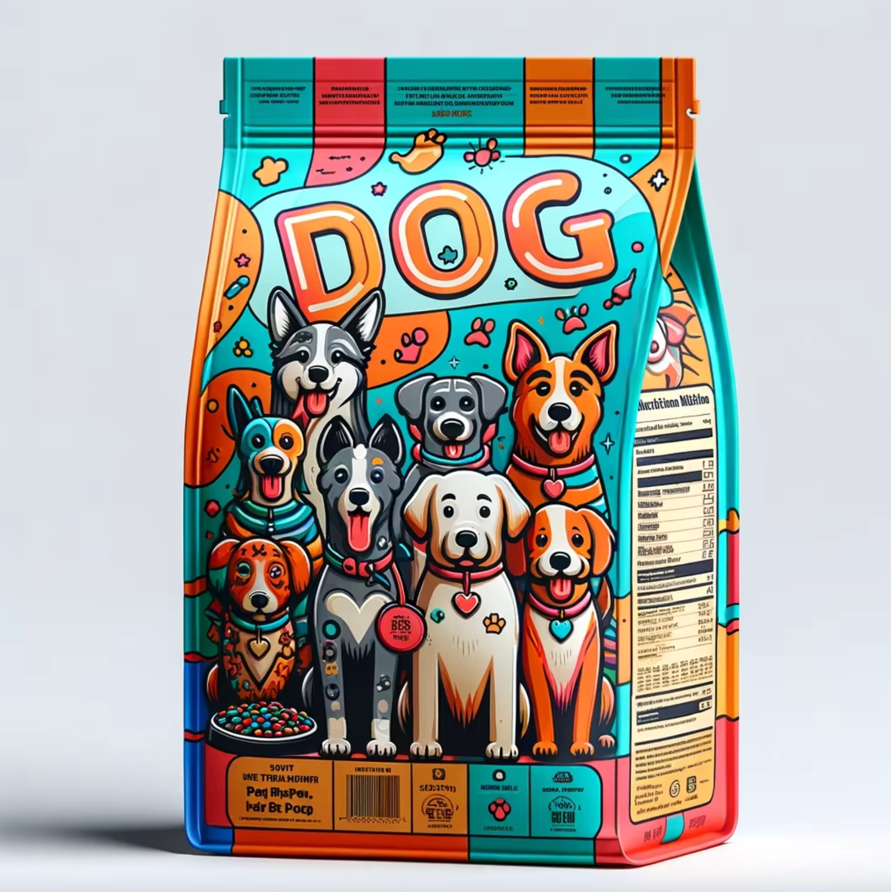 Transparent Pet Food Pouch - Window Display Stand Up Bag